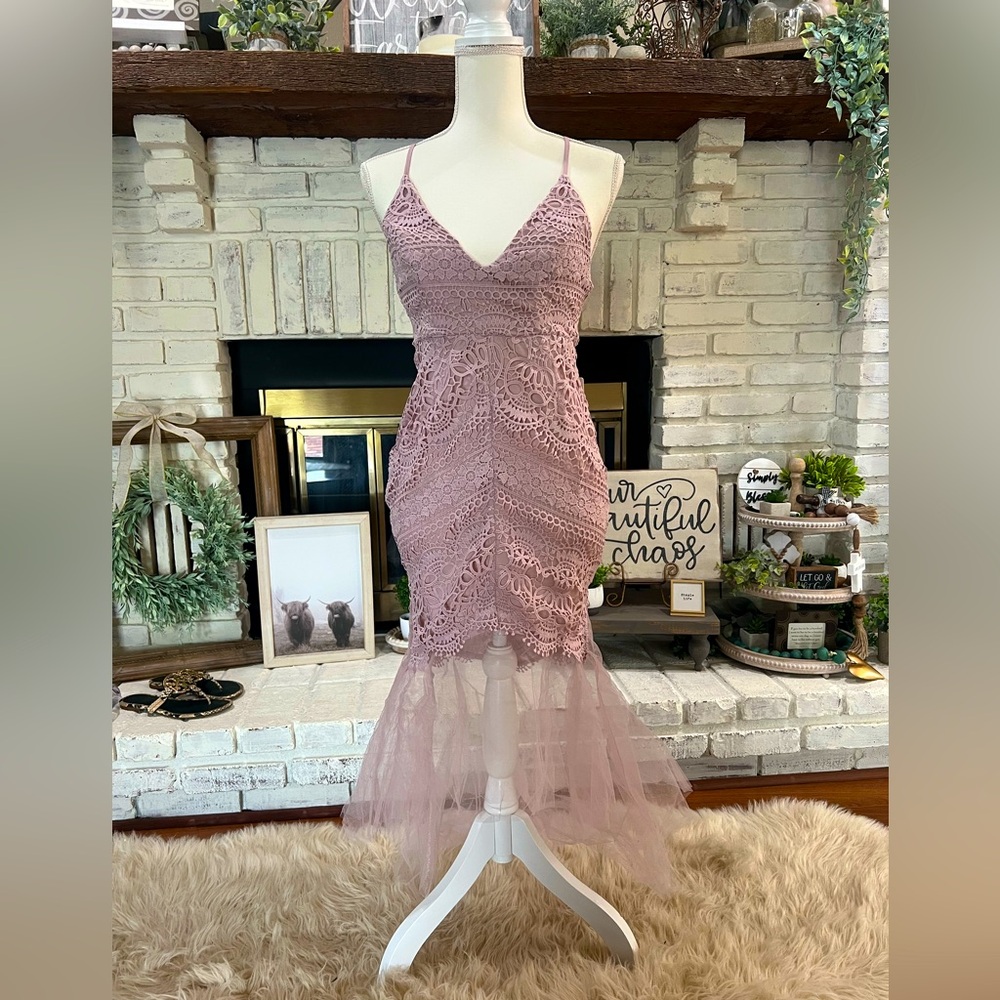 Selfie Leslie Blush Mon Amour Lace Detail Tulle Hem